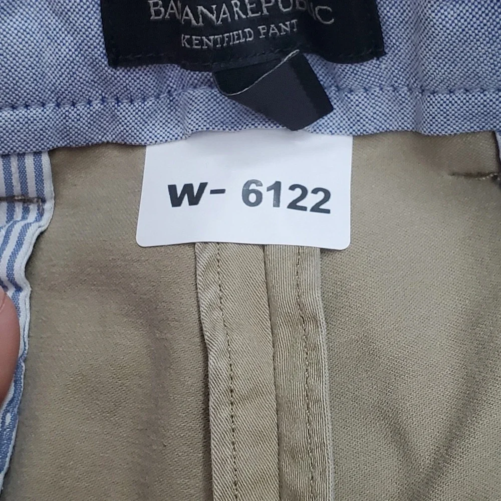 Banana Republic Men Pants 35X32 Khaki Chino Twill Kentfield Pant Button 30